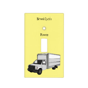 Box truck cartoon illustration light switch cover