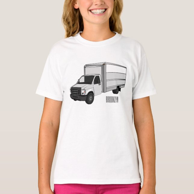 Box truck cartoon illustration T-Shirt (Front)