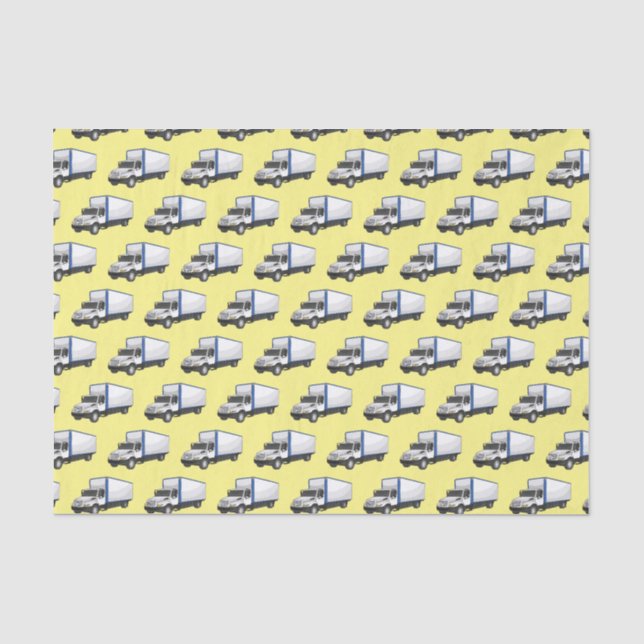 Box truck cartoon illustration  tissue paper (Front)