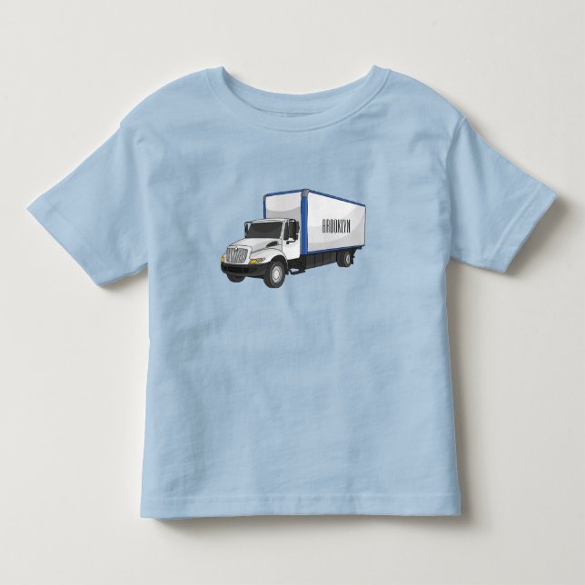 Box truck cartoon illustration toddler t-shirt (Front)