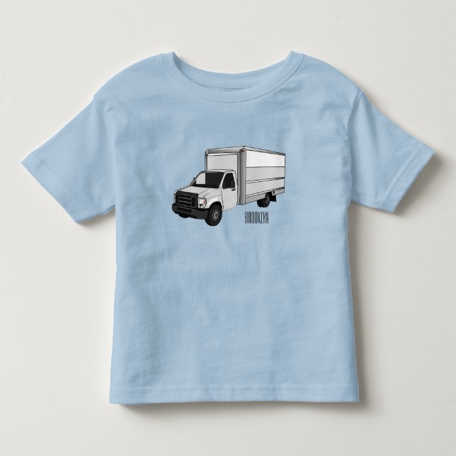 Box truck cartoon illustration toddler t-shirt (Front)