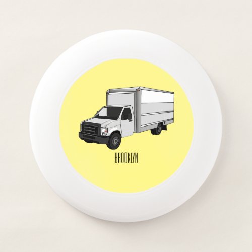 Box truck cartoon illustration Wham_O frisbee