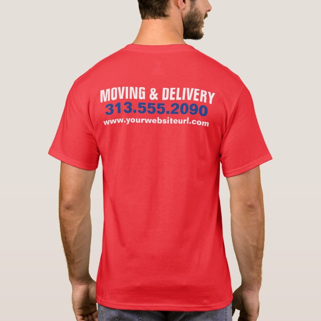 Box Truck Moving Hauling Delivery Service Company  T-Shirt (Back)