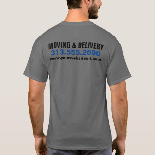 Box Truck Moving Hauling Delivery Service Company  T-Shirt (Back)