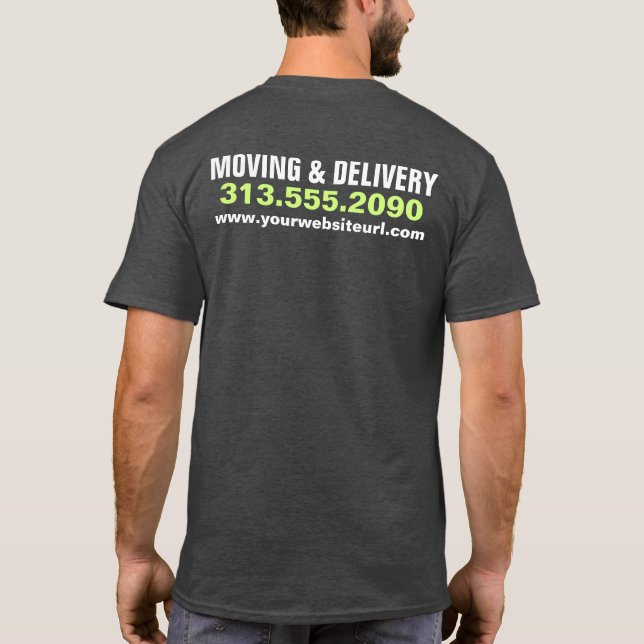 Box Truck Moving Hauling Delivery Service Company  T-Shirt (Back)