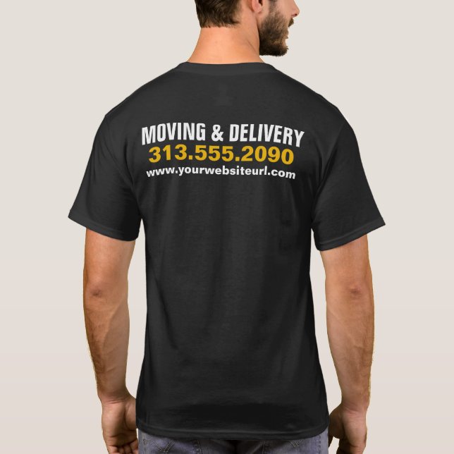 Box Truck Moving Hauling Delivery Service Company  T-Shirt (Back)