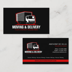 Box Truck Moving & Hauling Service Company Busines Business Card