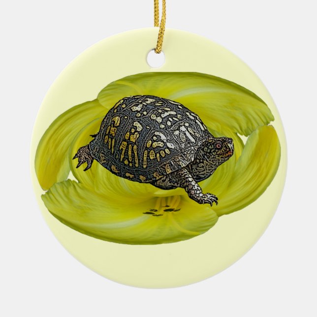 Box Turtle Christmas Ornament (Front)