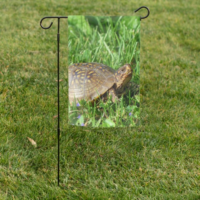Box Turtle Garden Flag (In SItu)