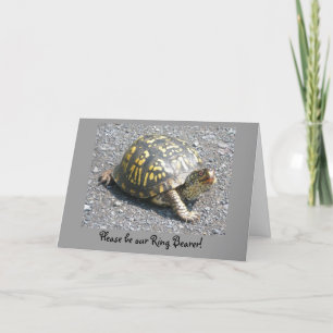 Box Turtle Ring Bearer Request Card