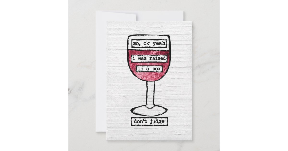 Cute Wine Glass | Greeting Card