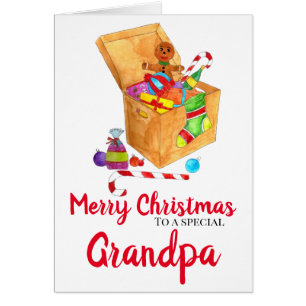Box with Christmas Gifts Customizable Cards