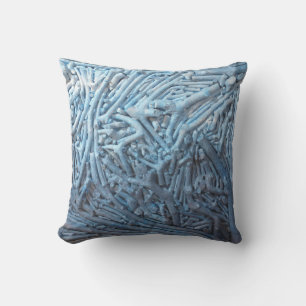 Boxcuttings: Blue Throw Pillow