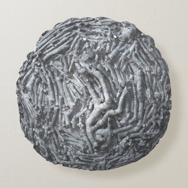 Boxcuttings: Moon  Round Pillow (Front)