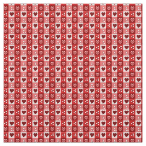 Boxed Hearts Fabric