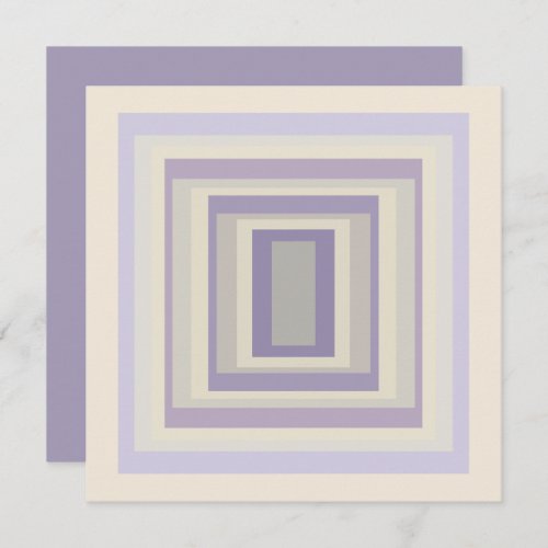 Boxed In Chalk Gray Lavender Geometric Design Card