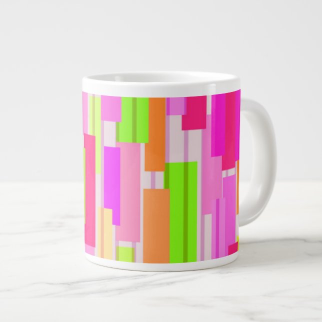 Boxed Stripe Giant Coffee Mug (Front Right)