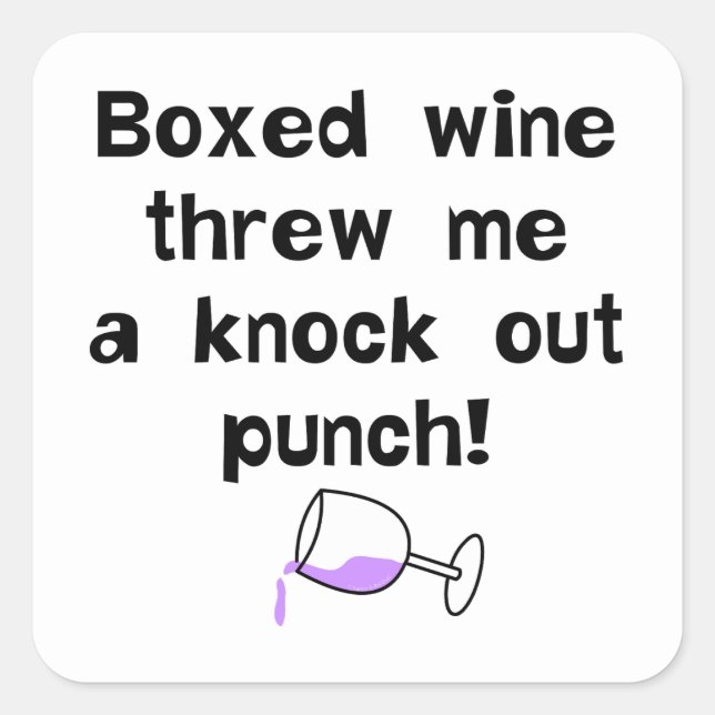 Boxed Wine Square Sticker (Front)