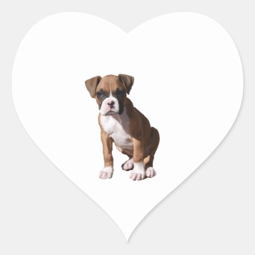 Boxer 1 heart sticker