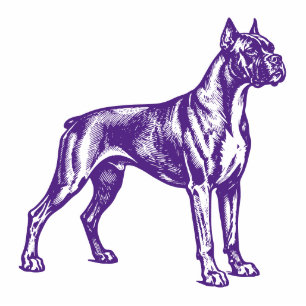 Boxer 3d Silhouette figurine magnet