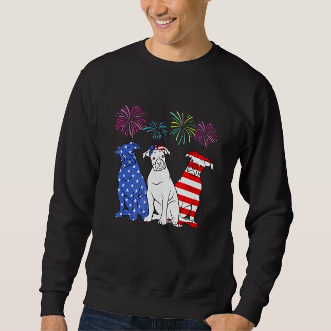 Boxer 4th Of July Boxer American Flag A Sweatshirt (Front)