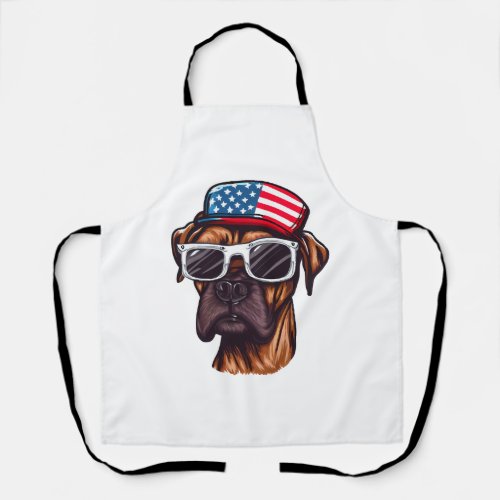 Boxer 4th of July Party Apron