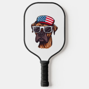 Boxer 4th of July Party Pickleball Paddle