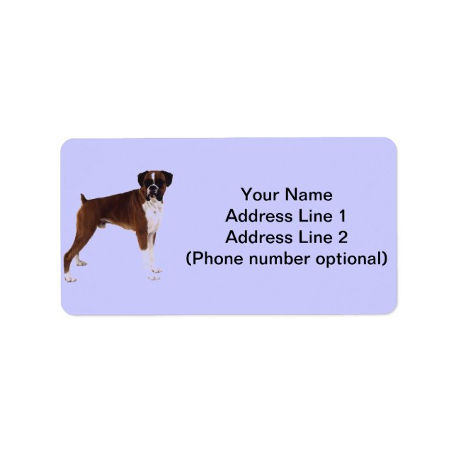 Boxer Address Sticker (Front)
