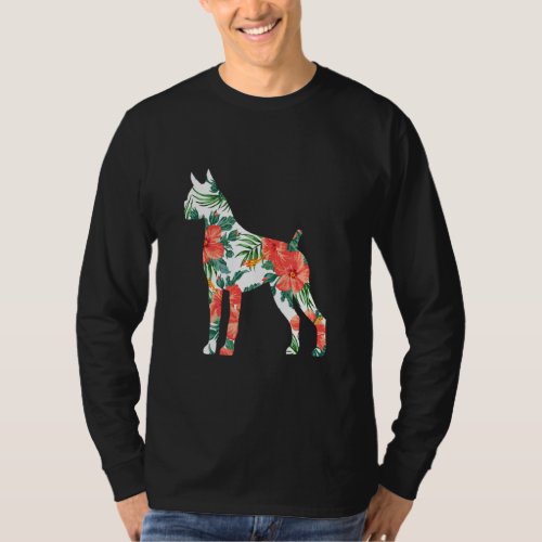 Boxer Aloha Hawaiian Dog  T_Shirt