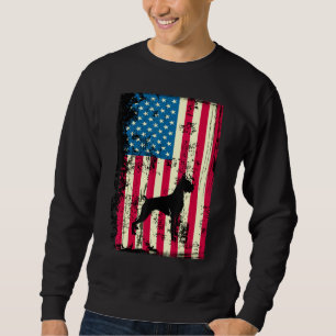 Boxer American Flag USA Patriotic 4th Of July Sweatshirt