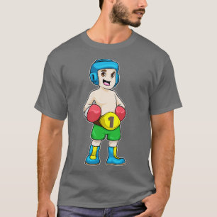 Boxer as Boxing champ with Head protection T-Shirt