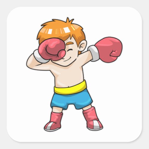 Boxer at Hip Hop Dance Dab Square Sticker