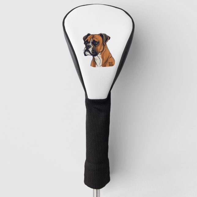 Boxer Bark Designs Punchy Graphic designs Golf Head Cover (Front)