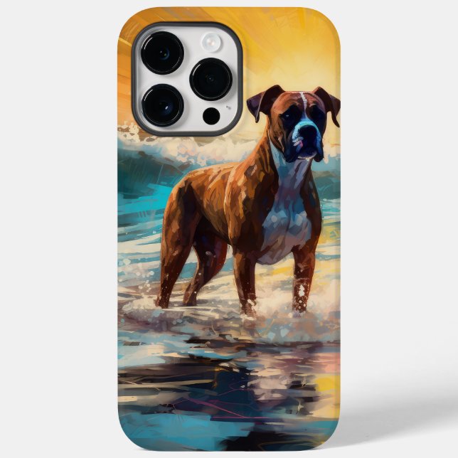 Boxer Beach Surfing Painting Case-Mate iPhone Case (Back)