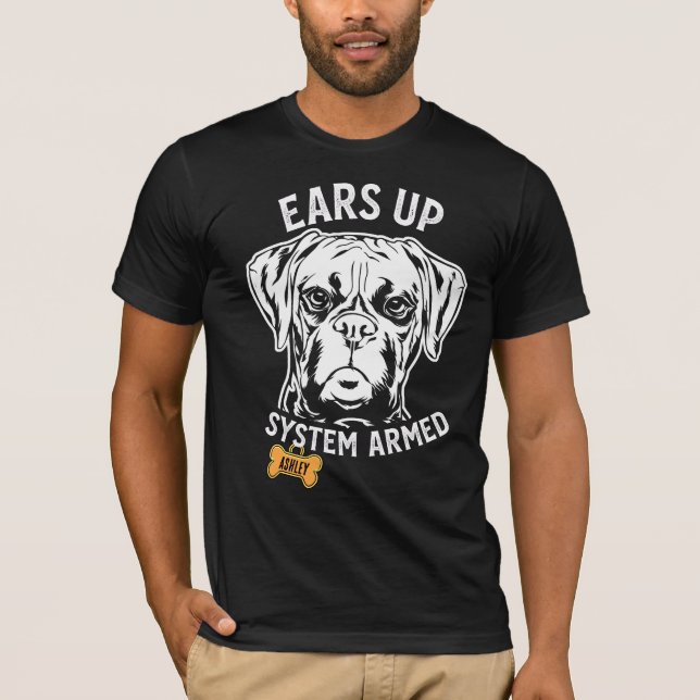 Boxer Big dog Armed T-Shirt (Front)