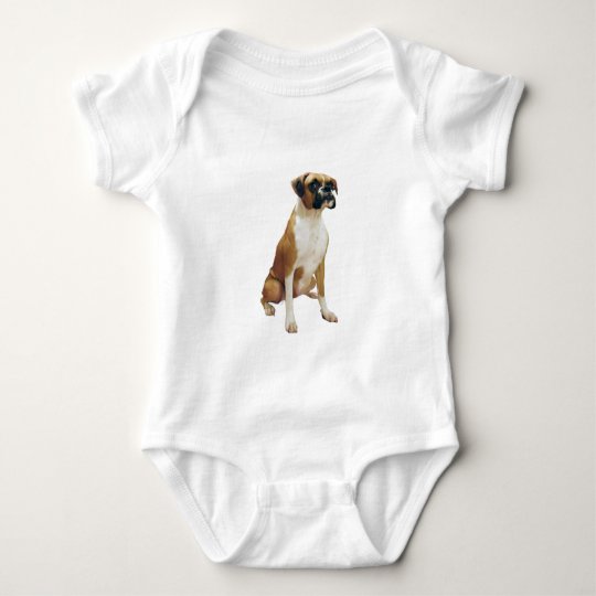 Boxer - black mask, natural ears baby bodysuit