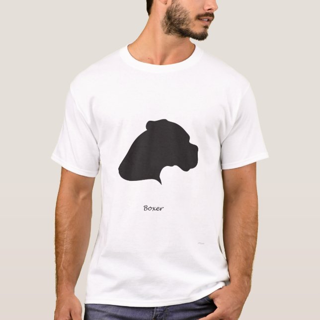 Boxer - black Silhouette T-Shirt (Front)