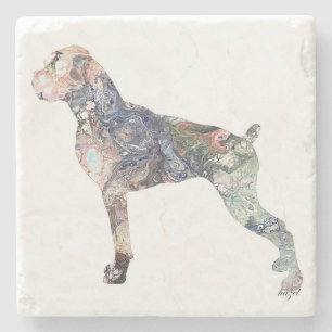 Boxer, Boxer Dog Stone Coaster