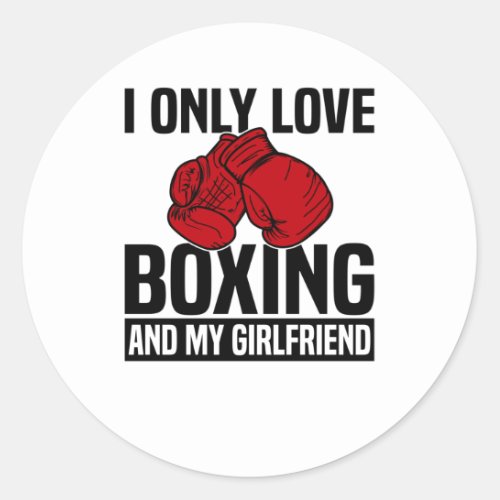 Boxer Boxing Gloves Boxing Match Martial Arts Classic Round Sticker