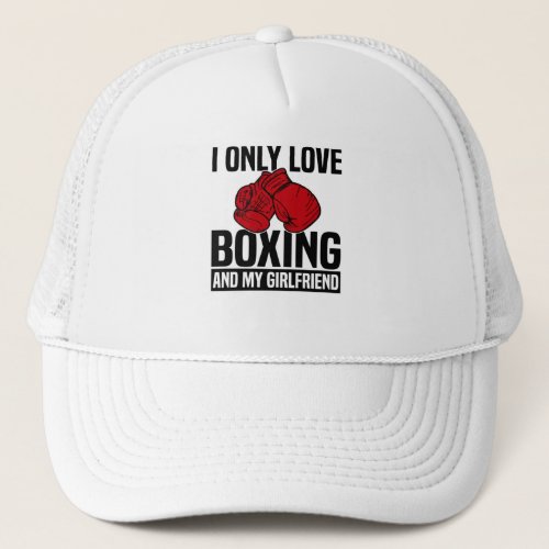 Boxer Boxing Gloves Boxing Match Martial Arts Trucker Hat