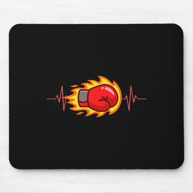 Boxer Boxing Kickboxing Boxing Gloves Boxing Compe Mouse Pad (Front)