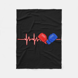 Boxer Boxing Martial Arts Player Martial Arts Hear Fleece Blanket