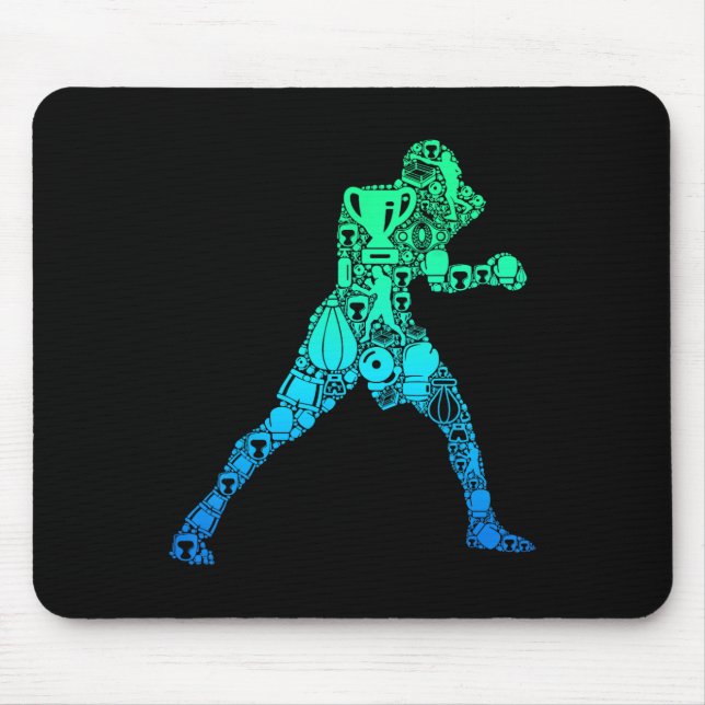 Boxer Boxing Men Boys Children  Mouse Pad (Front)