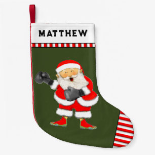 Boxer Boxing Small Christmas Stocking