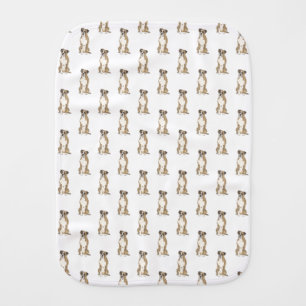 Boxer (Brindle) Baby Burp Cloth