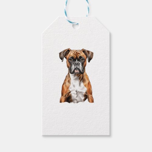 Boxer Buddies Cute Dog Designs for Loyal Boxer Gift Tags