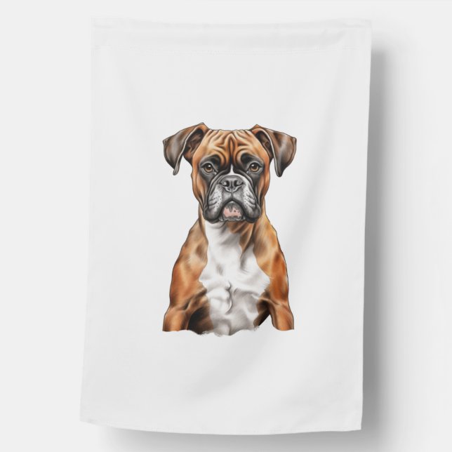Boxer Buddies Cute Dog Designs for Loyal Boxer House Flag (Front)