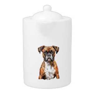 Boxer Buddies Cute Dog Designs for Loyal Boxer Teapot