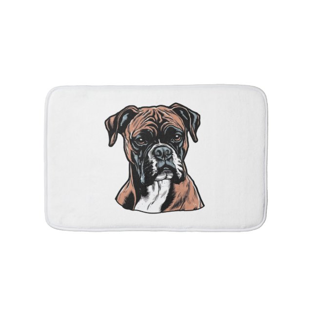 Boxer Buddy Humorous Protective Bath Mat (Front)