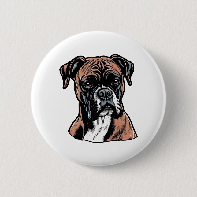 Boxer Buddy Humorous Protective Button (Front)